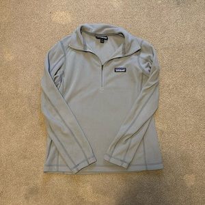 Patagonia Fleece Quarter Zip. Light grey, size S.